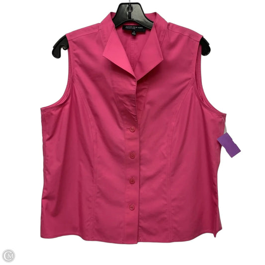 Top Sleeveless By Jones New York In Pink, Size: L
