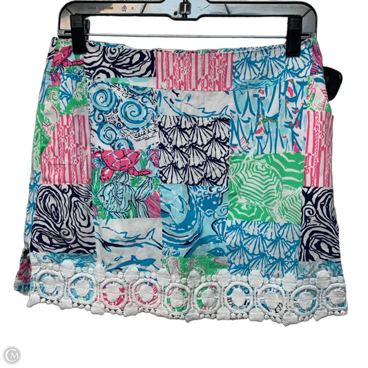 Skort Designer By Lilly Pulitzer In Blue & Pink, Size: Xs
