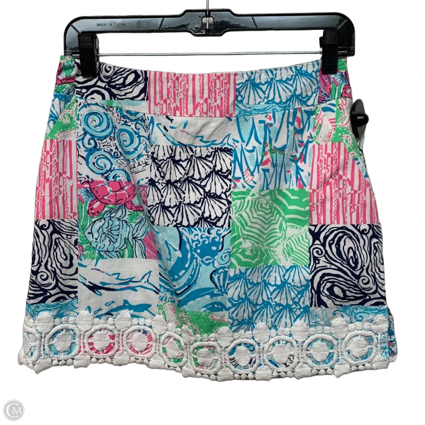 Skort Designer By Lilly Pulitzer In Blue & Pink, Size: Xs