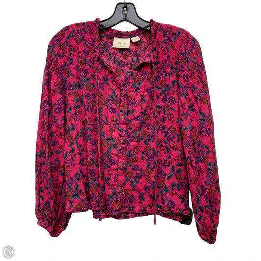 Top Long Sleeve By Maeve In Pink, Size: Xs