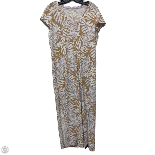 Dress Designer By Lilly Pulitzer In Purple & Tan, Size: L