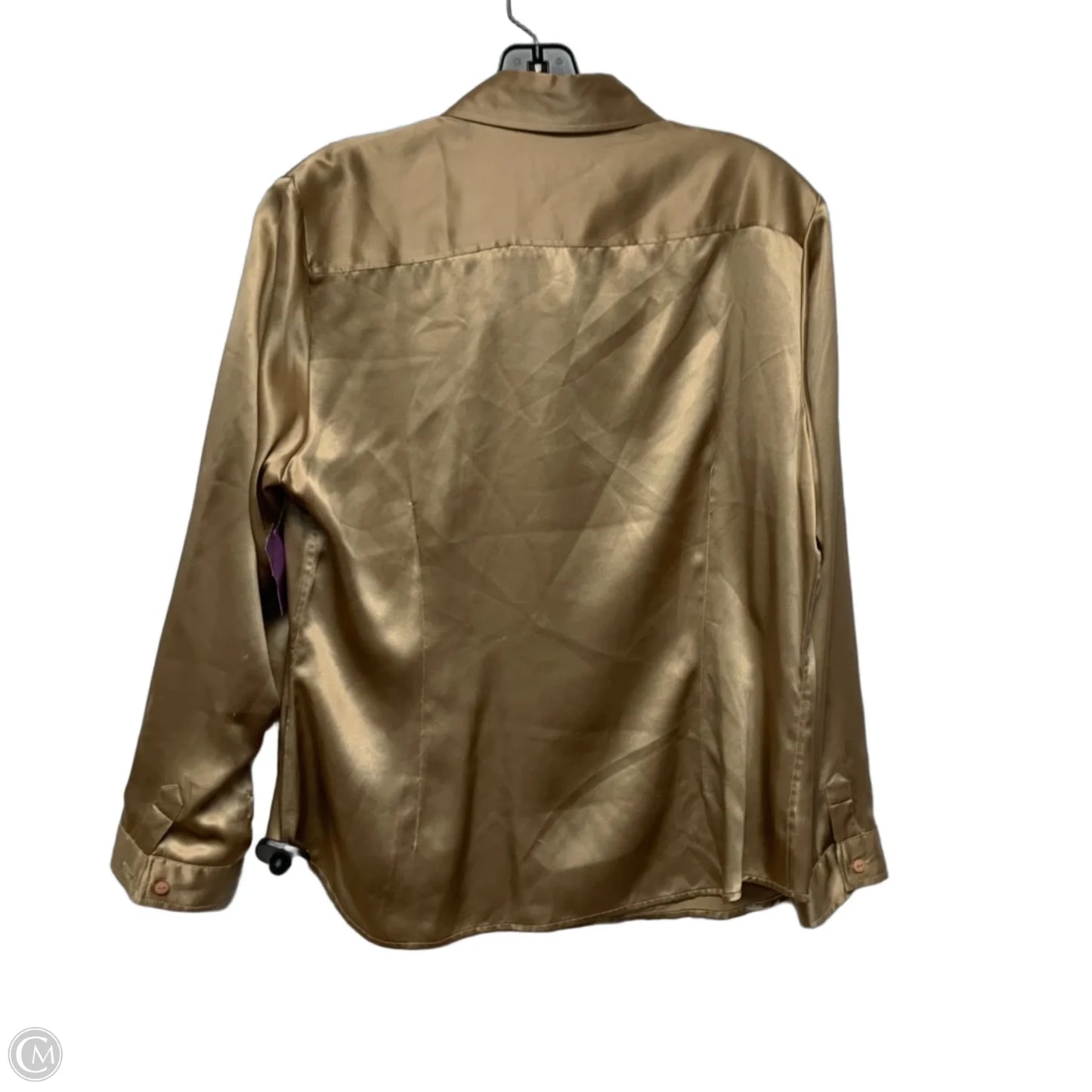 Blouse Long Sleeve By Brooks In Tan, Size: M