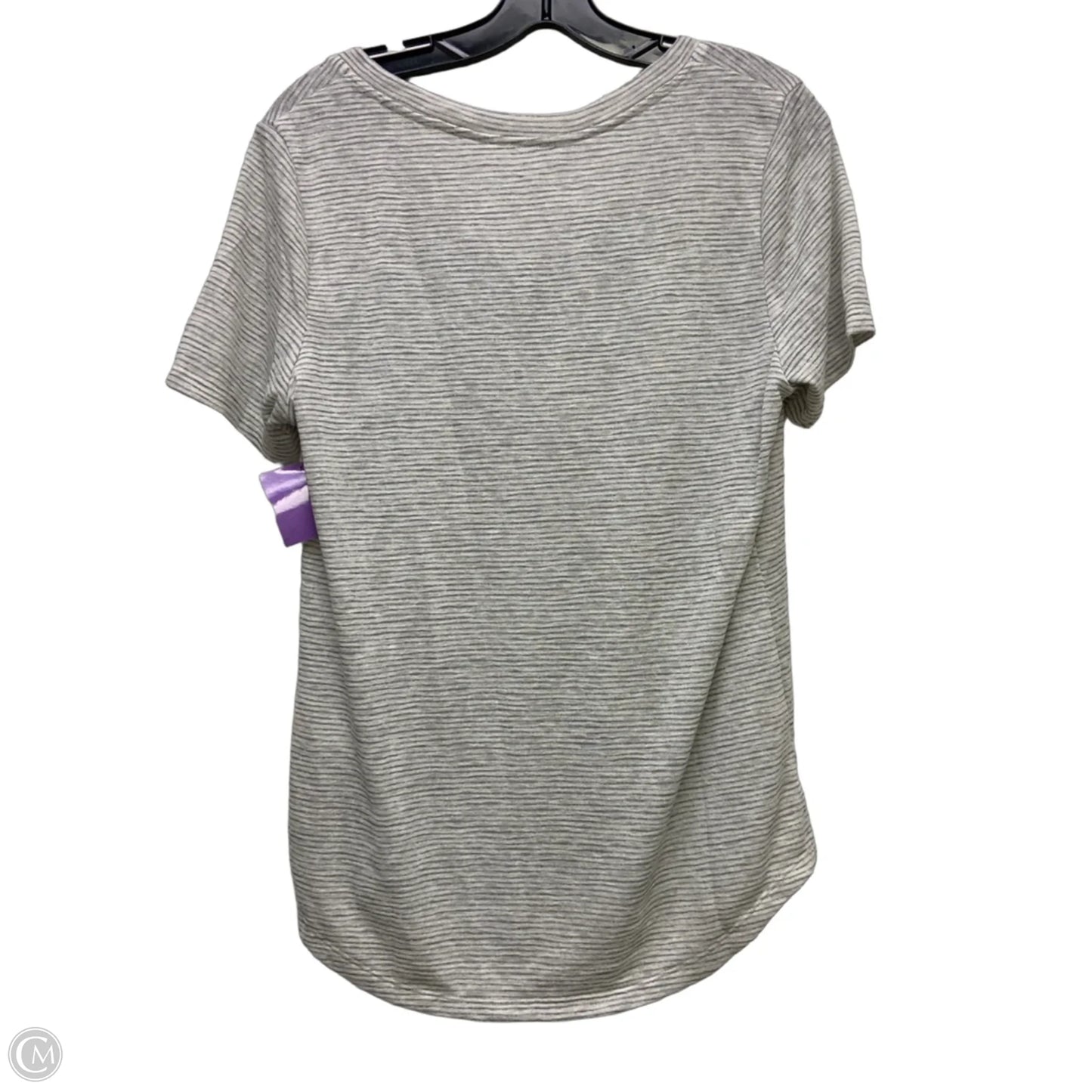 Athletic Top Short Sleeve By Athleta In Striped Pattern, Size: M