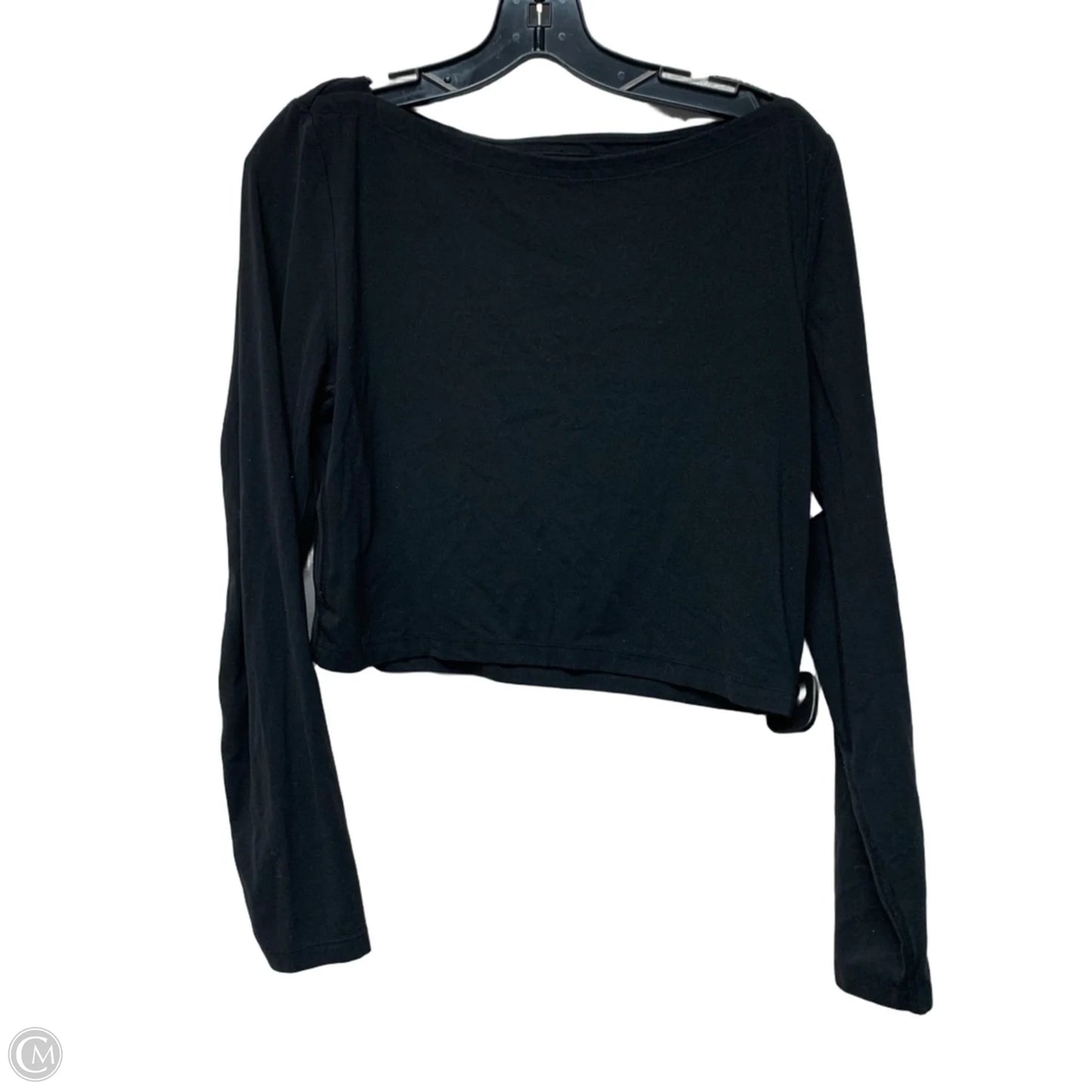 Athletic Top Long Sleeve Crewneck By Lululemon In Black, Size: M