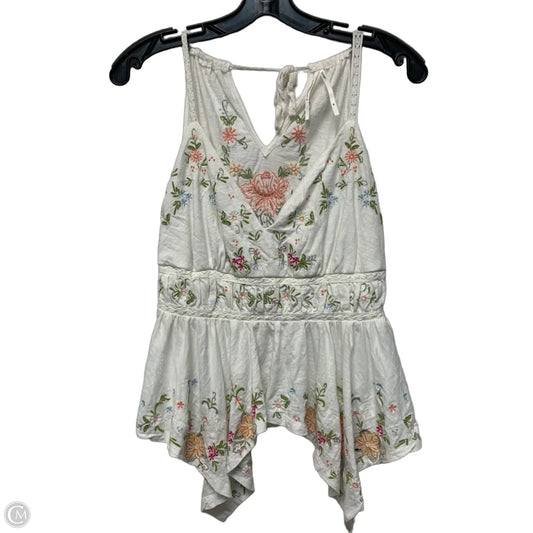 Top Sleeveless By Anthropologie In White, Size: Xs