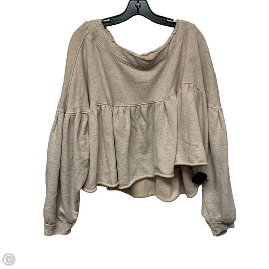 Sweatshirt Crewneck By Free People In Beige, Size: S