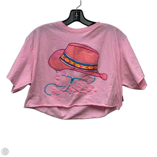 Top Short Sleeve By Fruit Of The Loom In Pink, Size: M