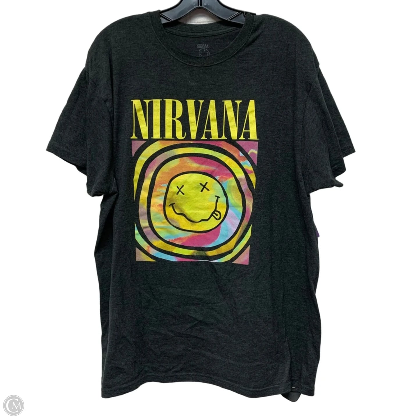 Top Short Sleeve By Nirvana In Grey, Size: 2x