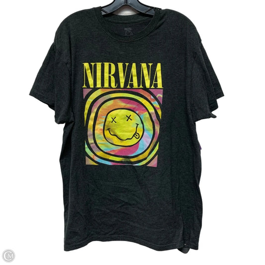 Top Short Sleeve By Nirvana In Grey, Size: 2x