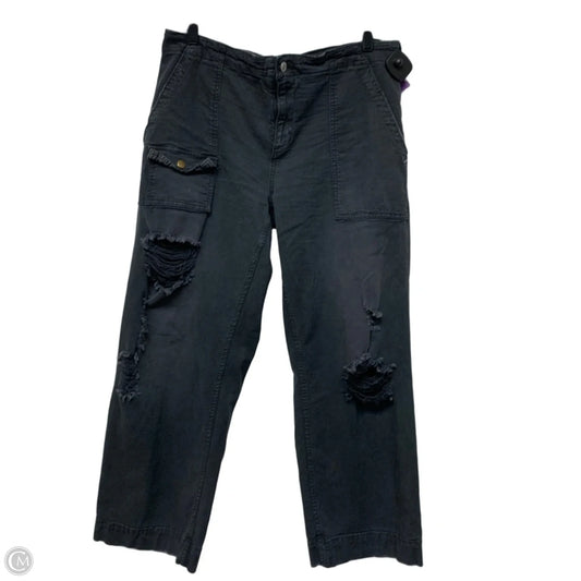 Jeans Straight By Pilcro In Black Denim, Size: 12