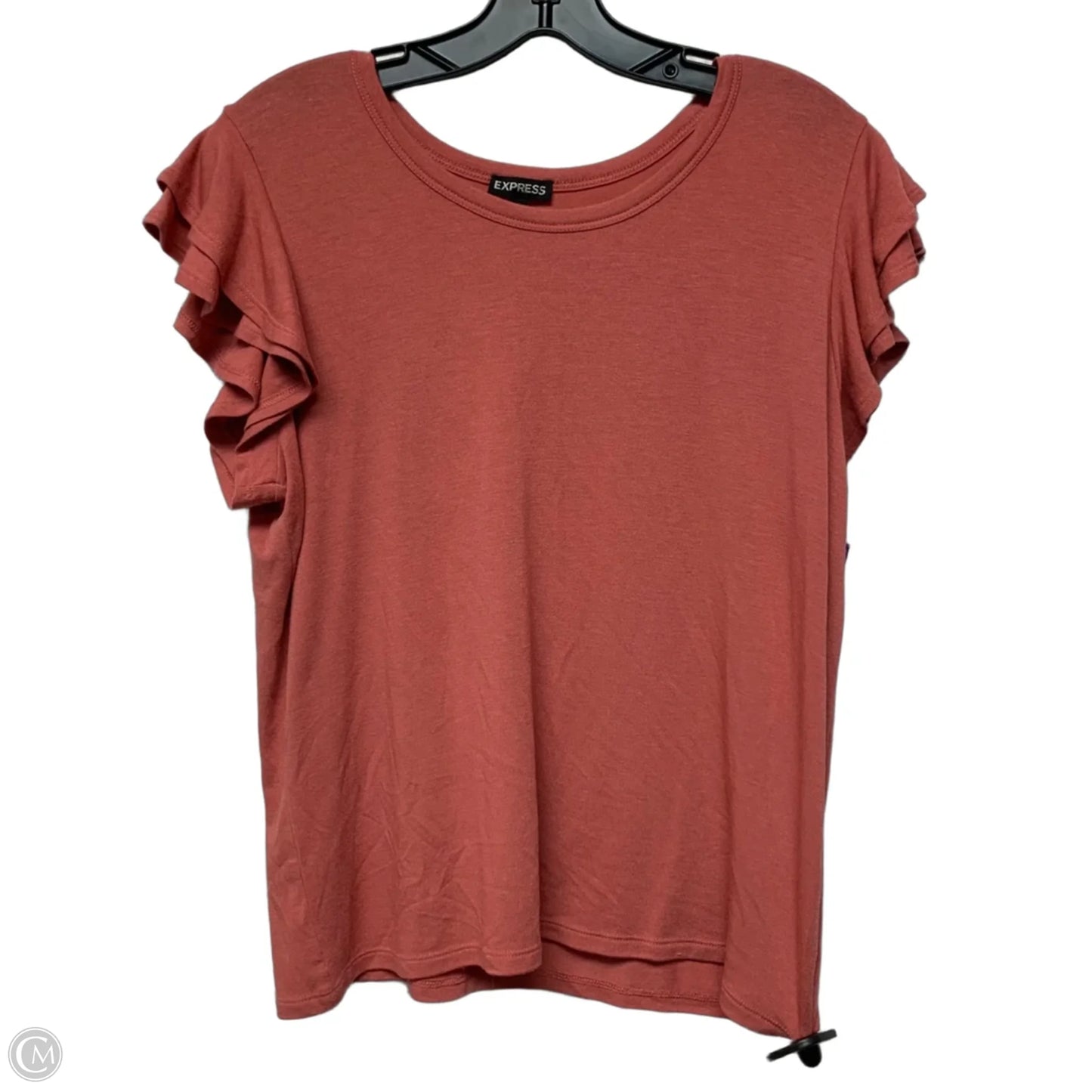 Top Short Sleeve Basic By Express In Pink, Size: L