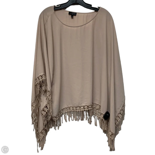 Top Short Sleeve By Limited In Beige, Size: L