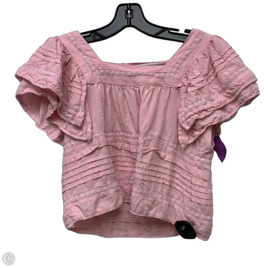 Top Short Sleeve By Cake For Dinner In Pink, Size: Xxs