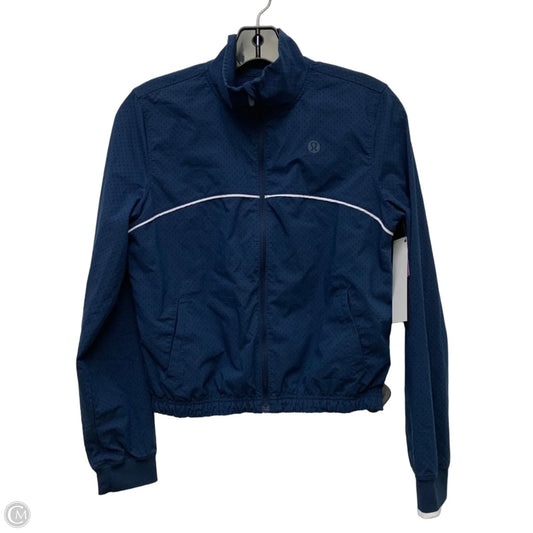 Athletic Jacket By Lululemon In Blue, Size: Xs