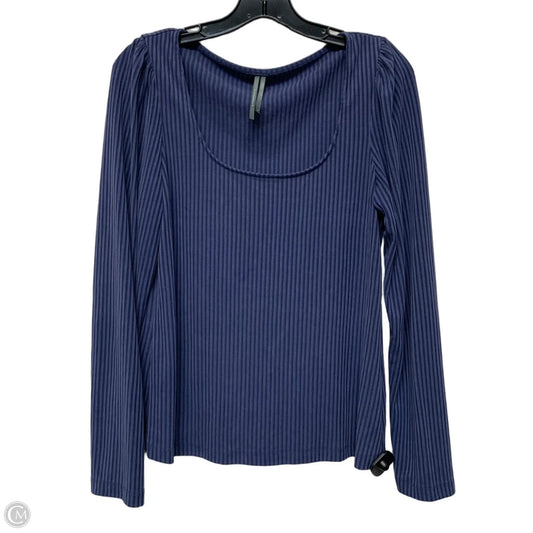 Top Long Sleeve By Anthropologie In Blue, Size: M