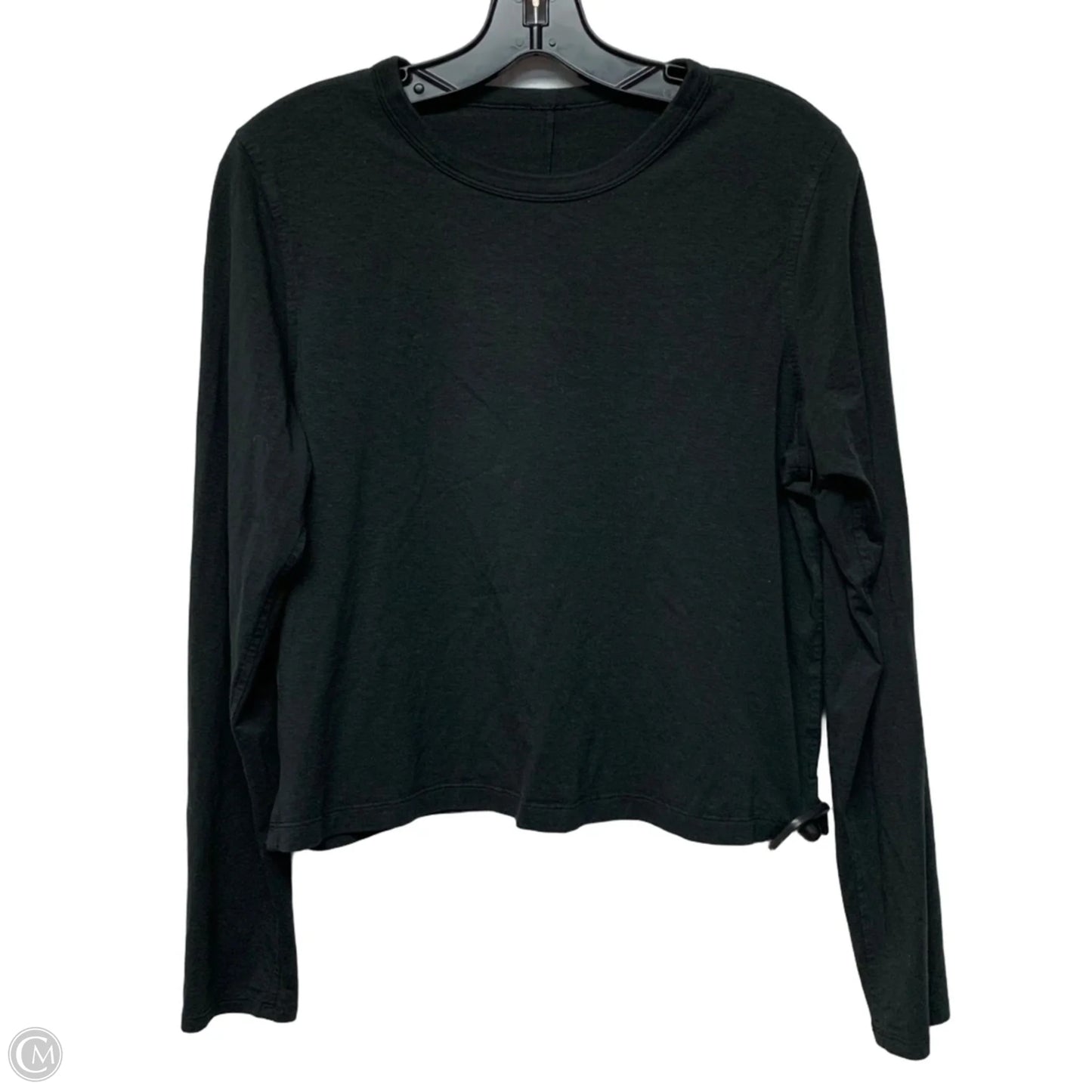 Athletic Top Long Sleeve Crewneck By Lululemon In Black, Size: M