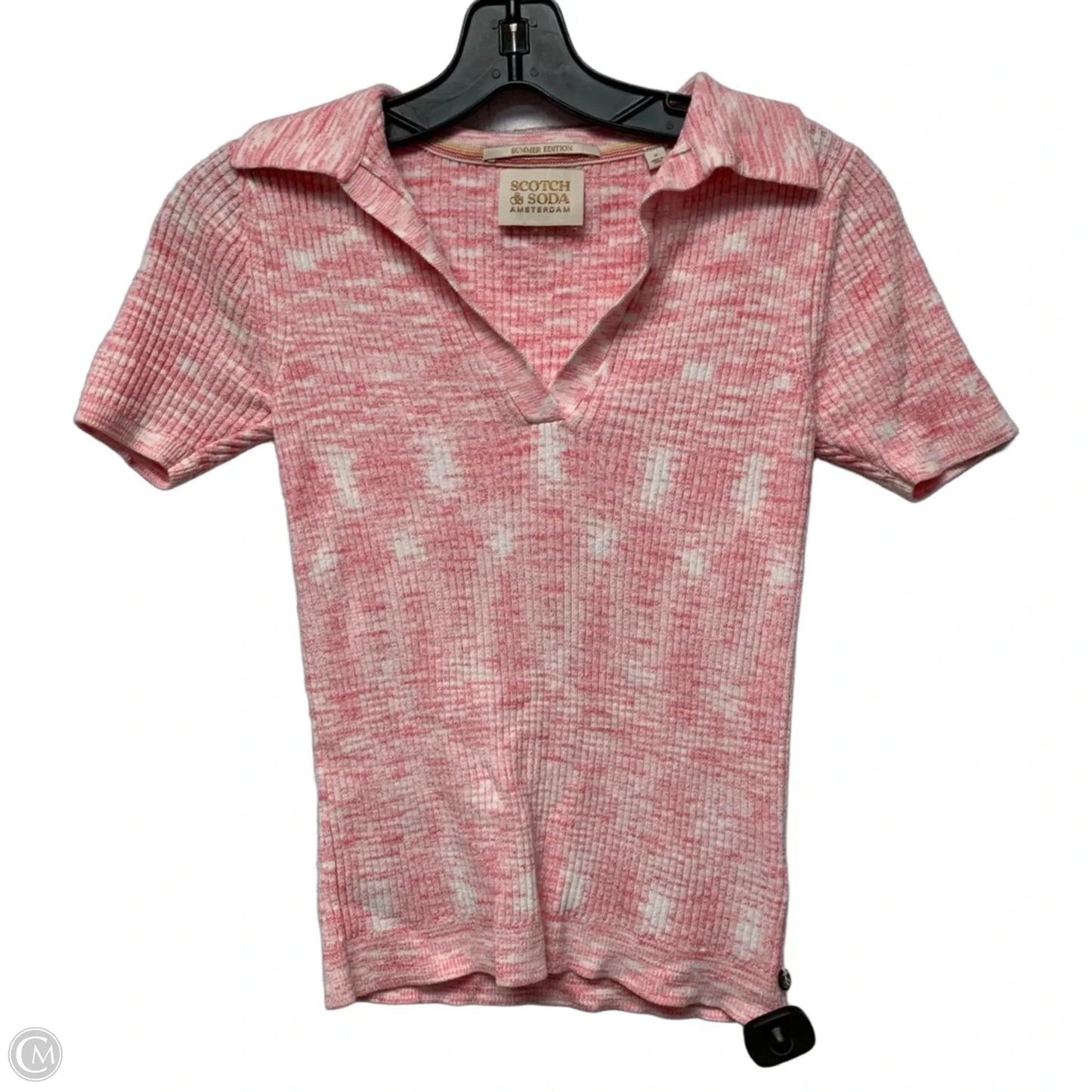 Top Short Sleeve By Scotch & Soda In Pink, Size: S
