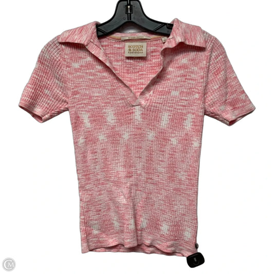 Top Short Sleeve By Scotch & Soda In Pink, Size: S