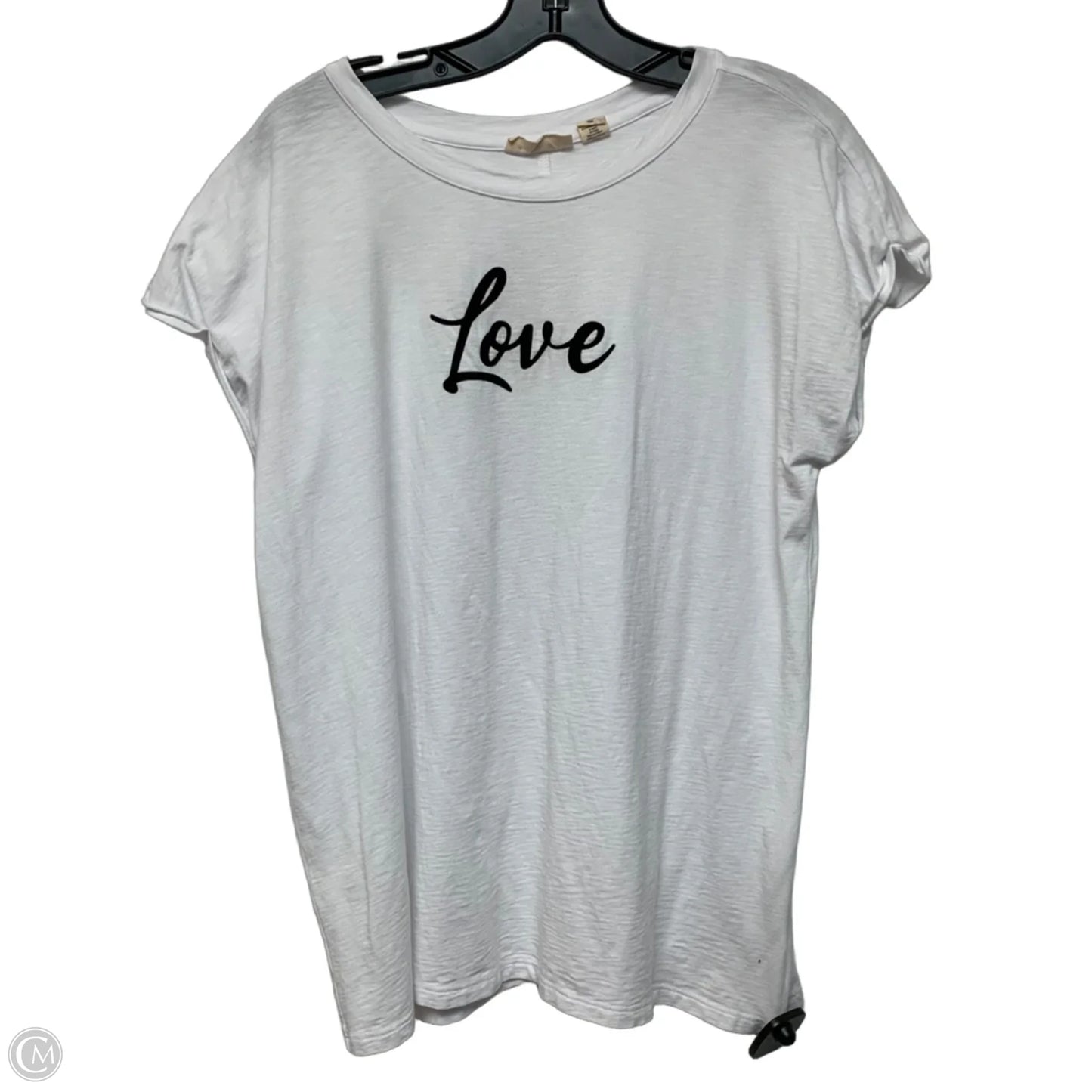Top Short Sleeve By Christian Siriano In White, Size: Xl