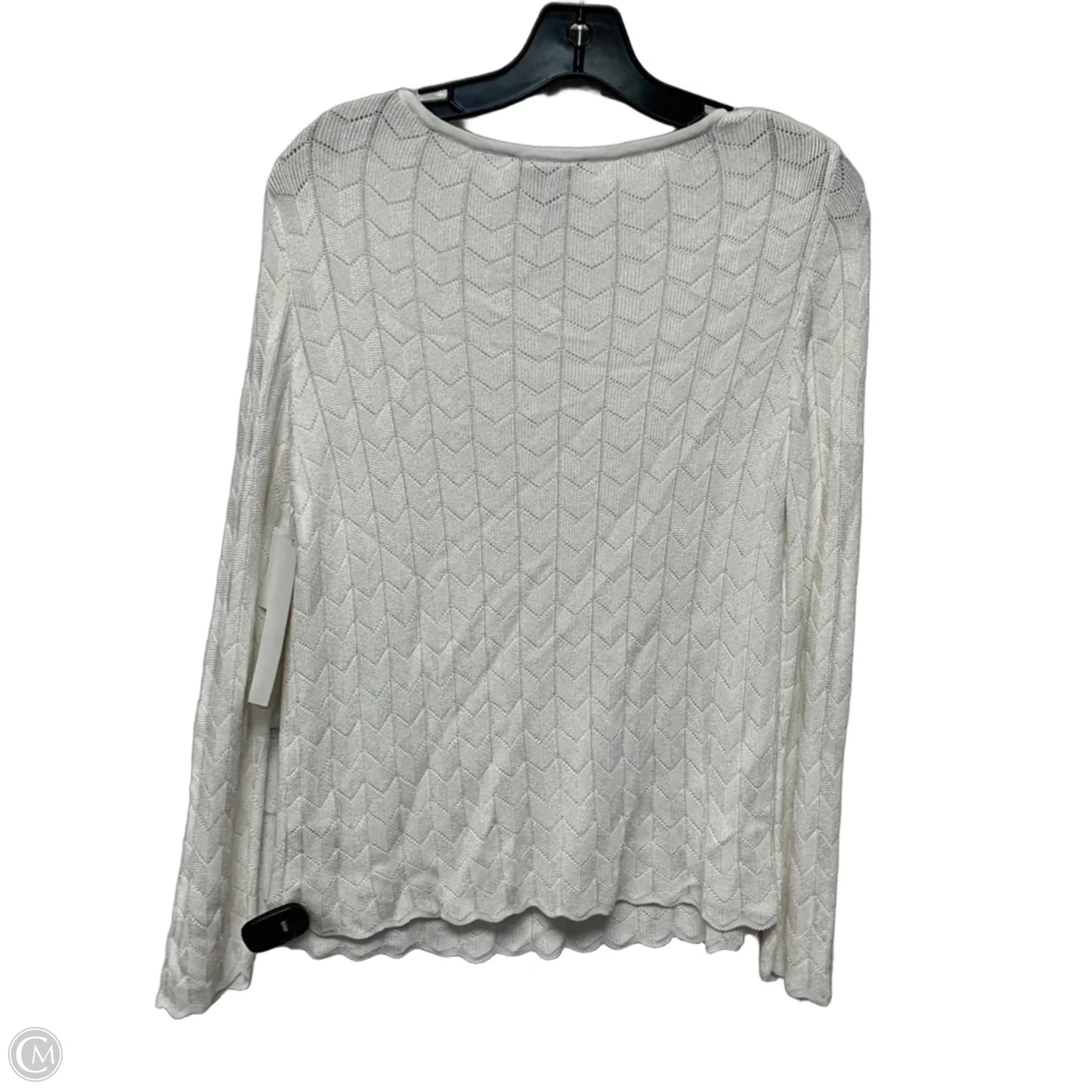 Top Long Sleeve Designer By St. John In White, Size: S