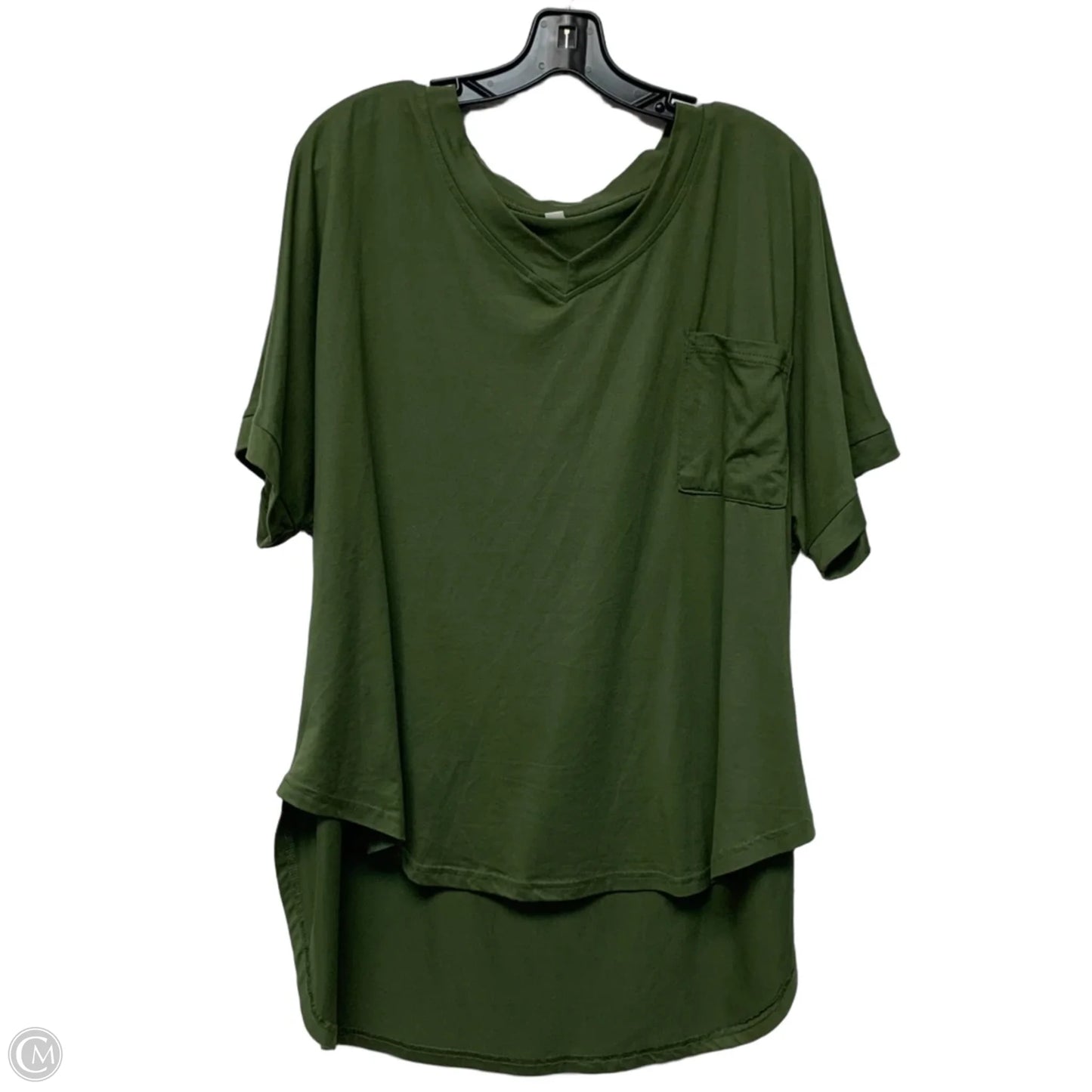 Top Short Sleeve In Green, Size: 2x