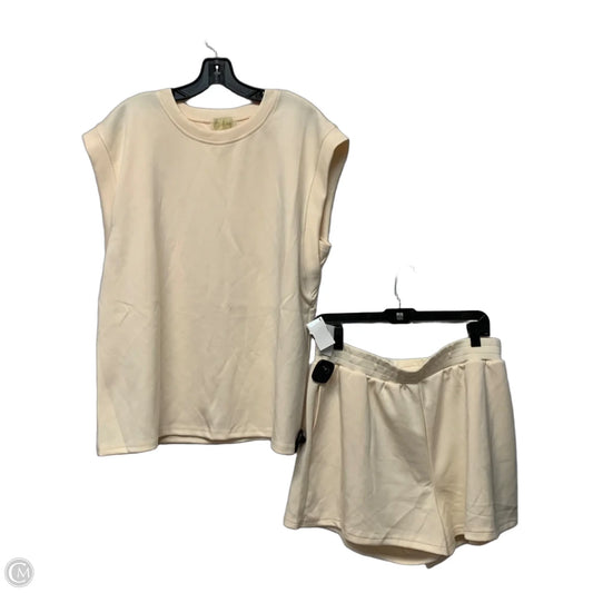 Athletic Shorts 2pc By Buckley In Cream, Size: 2x