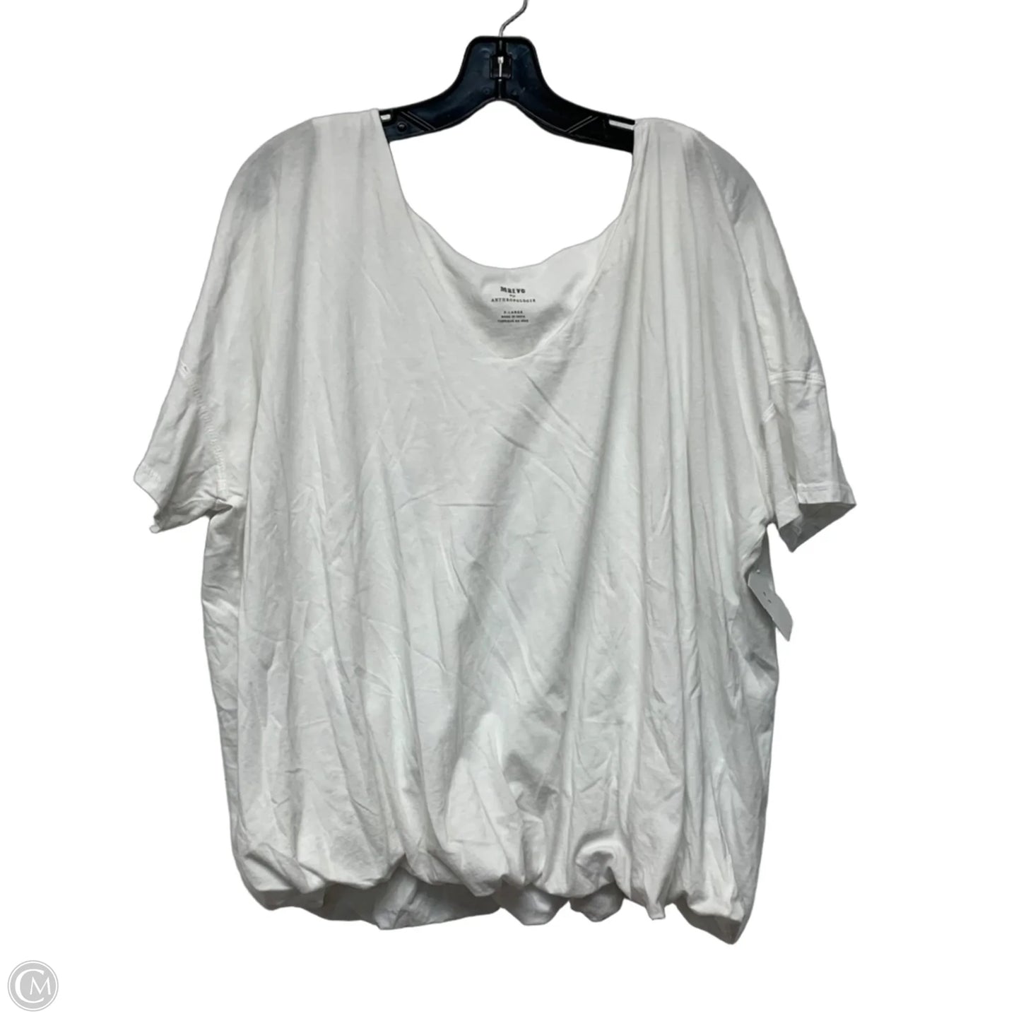 Top Short Sleeve By Maeve In White, Size: Xl