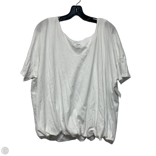 Top Short Sleeve By Maeve In White, Size: Xl