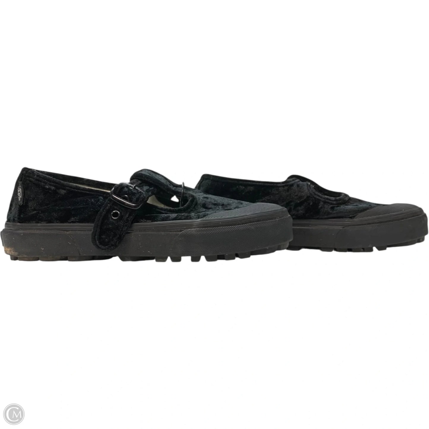 Shoes Flats By Vans In Black, Size: 8