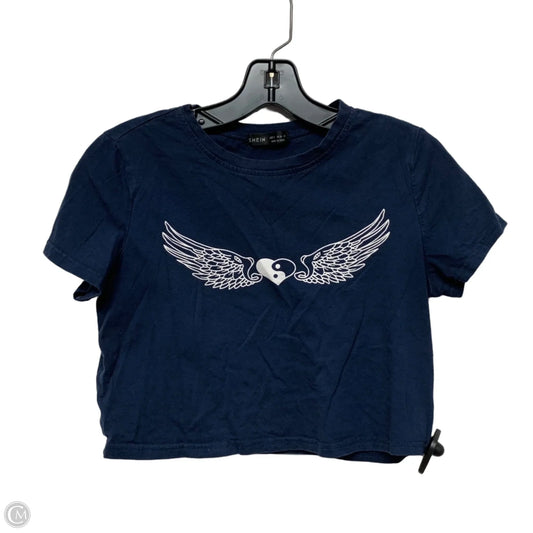 Top Short Sleeve By Shein In Blue, Size: S