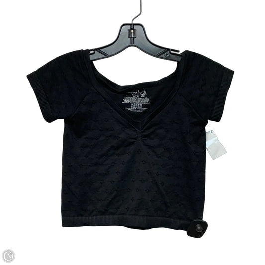 Top Short Sleeve By Free People In Black, Size: M