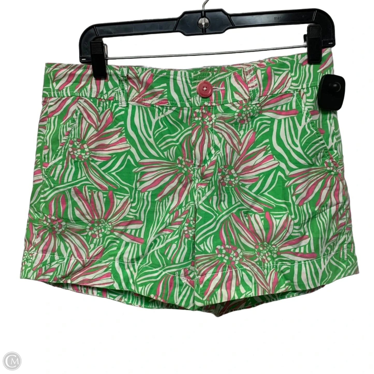 Shorts Designer By Lilly Pulitzer In Green & Pink, Size: 2