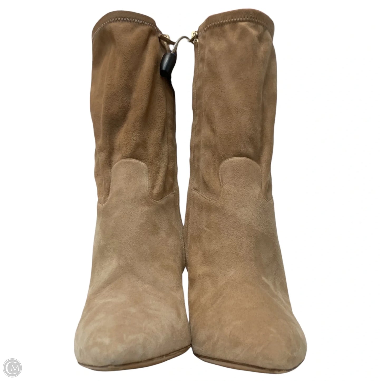 Boots Luxury Designer By Valentino-garavani In Beige, Size: 8