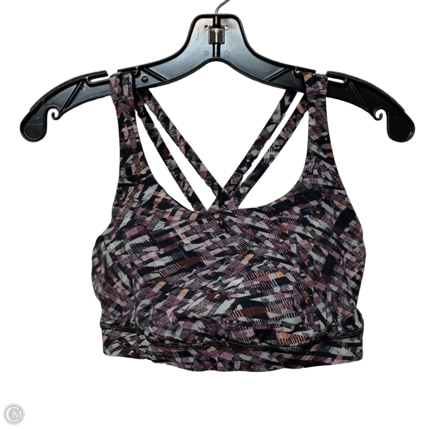 Athletic Bra By Lululemon In Grey & Purple, Size: M