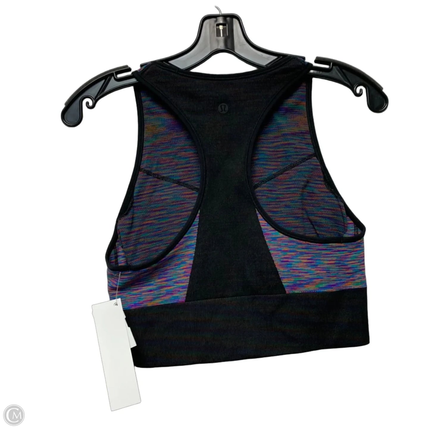 Athletic Bra By Lululemon In Black & Purple, Size: M