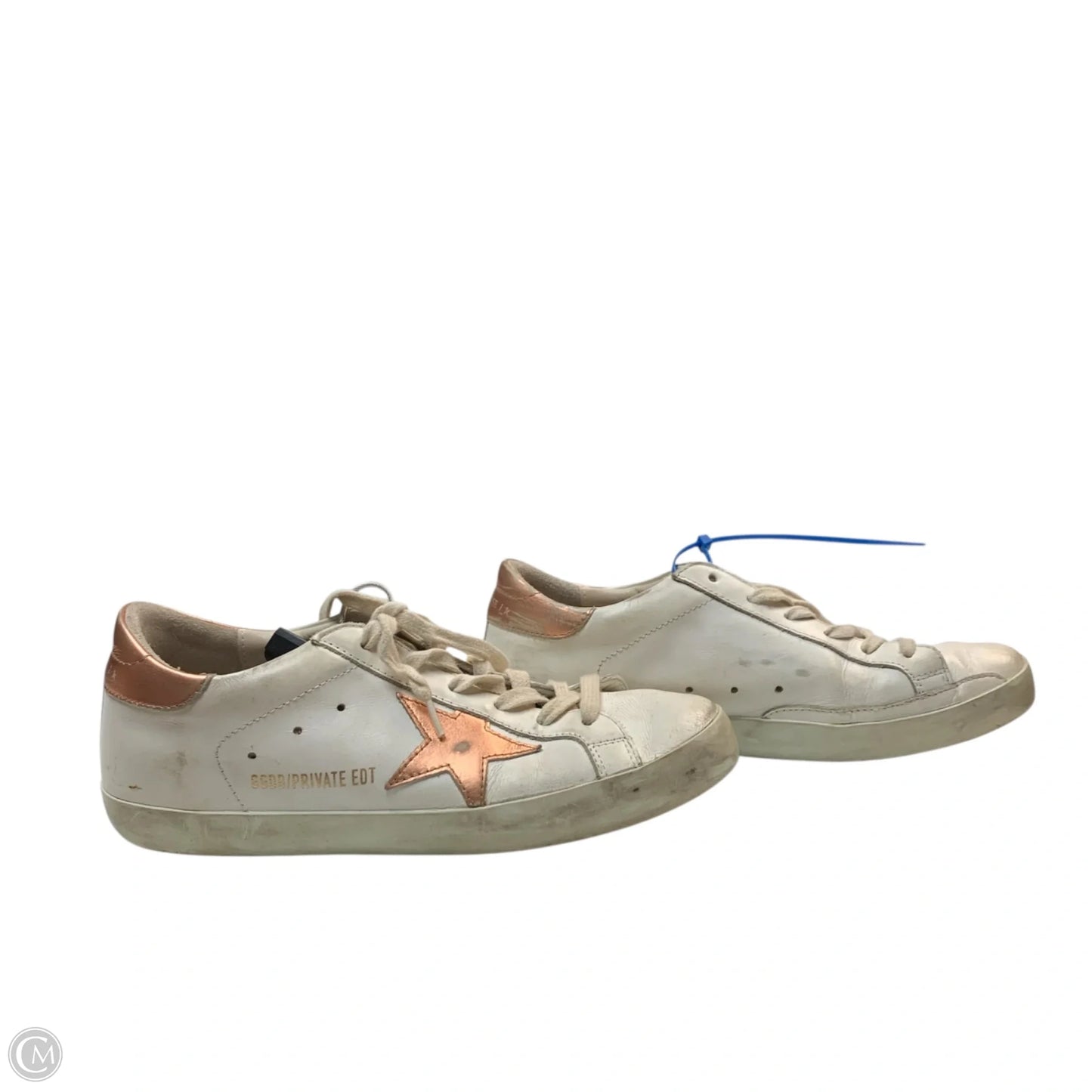 Shoes Luxury Designer By Golden Goose In Pink & White, Size: 7
