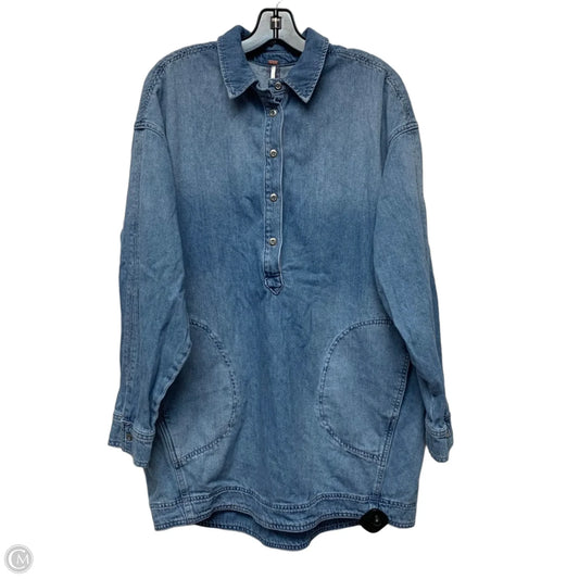 Dress Casual Short By Free People In Blue Denim, Size: S