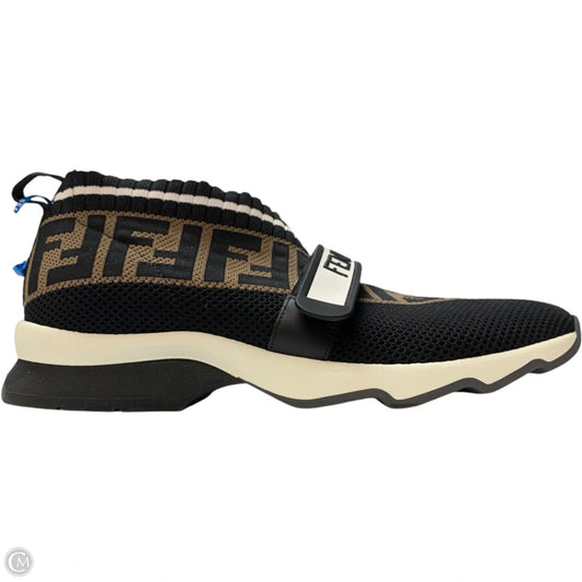 Shoes Luxury Designer By Fendi In Black & Brown, Size: 10.5