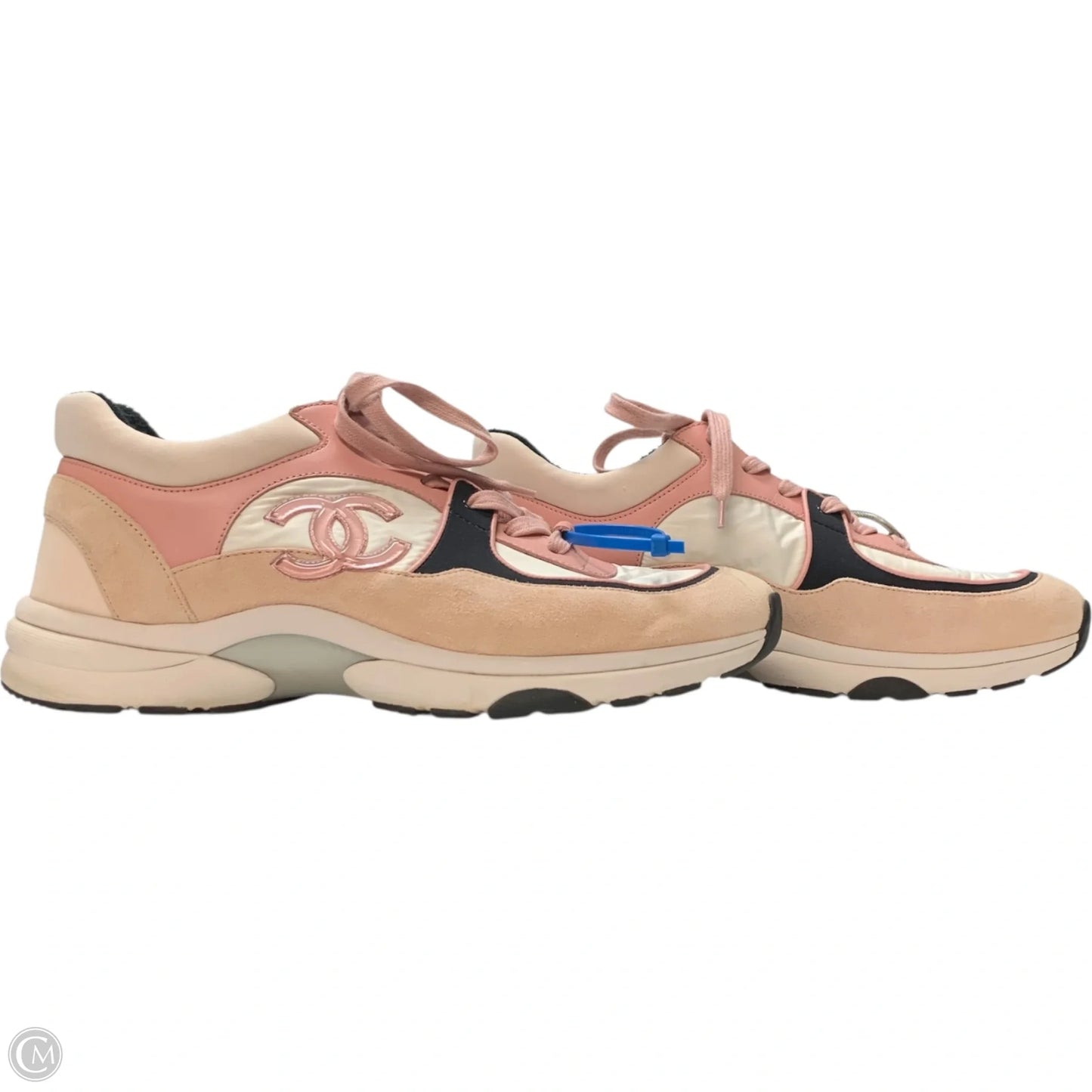 Shoes Luxury Designer By Chanel In Pink & White, Size: 11