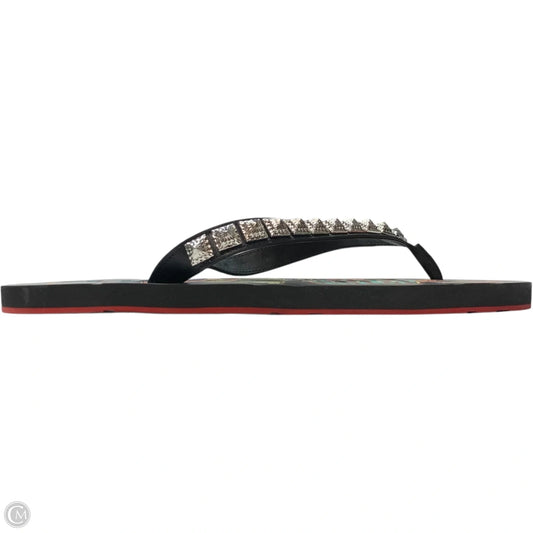 Sandals Luxury Designer By Christian Louboutin In Black, Size: 11.5
