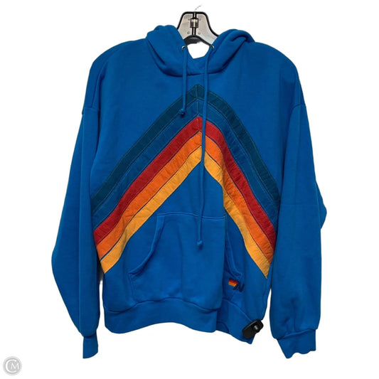 Sweatshirt Hoodie By Aviator Nation In Blue, Size: Xs