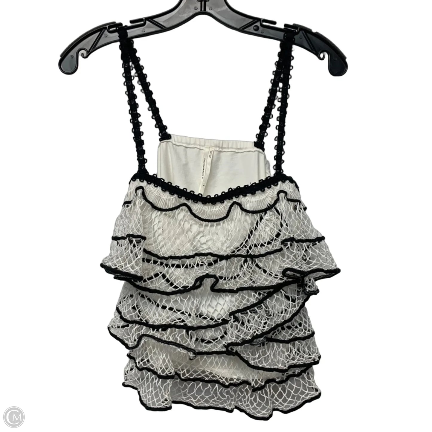 Top Sleeveless By Anthropologie In Black & White, Size: S
