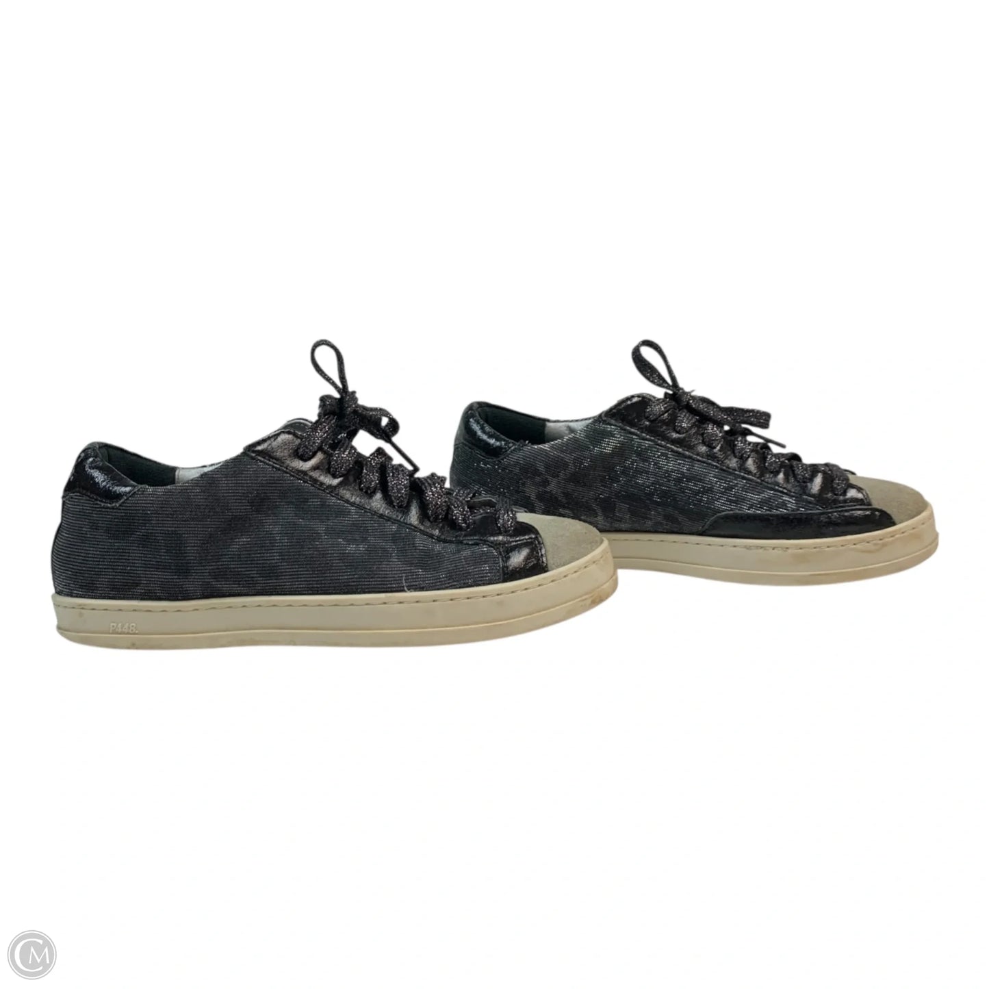 Shoes Sneakers By P448 In Black & Silver, Size: 6