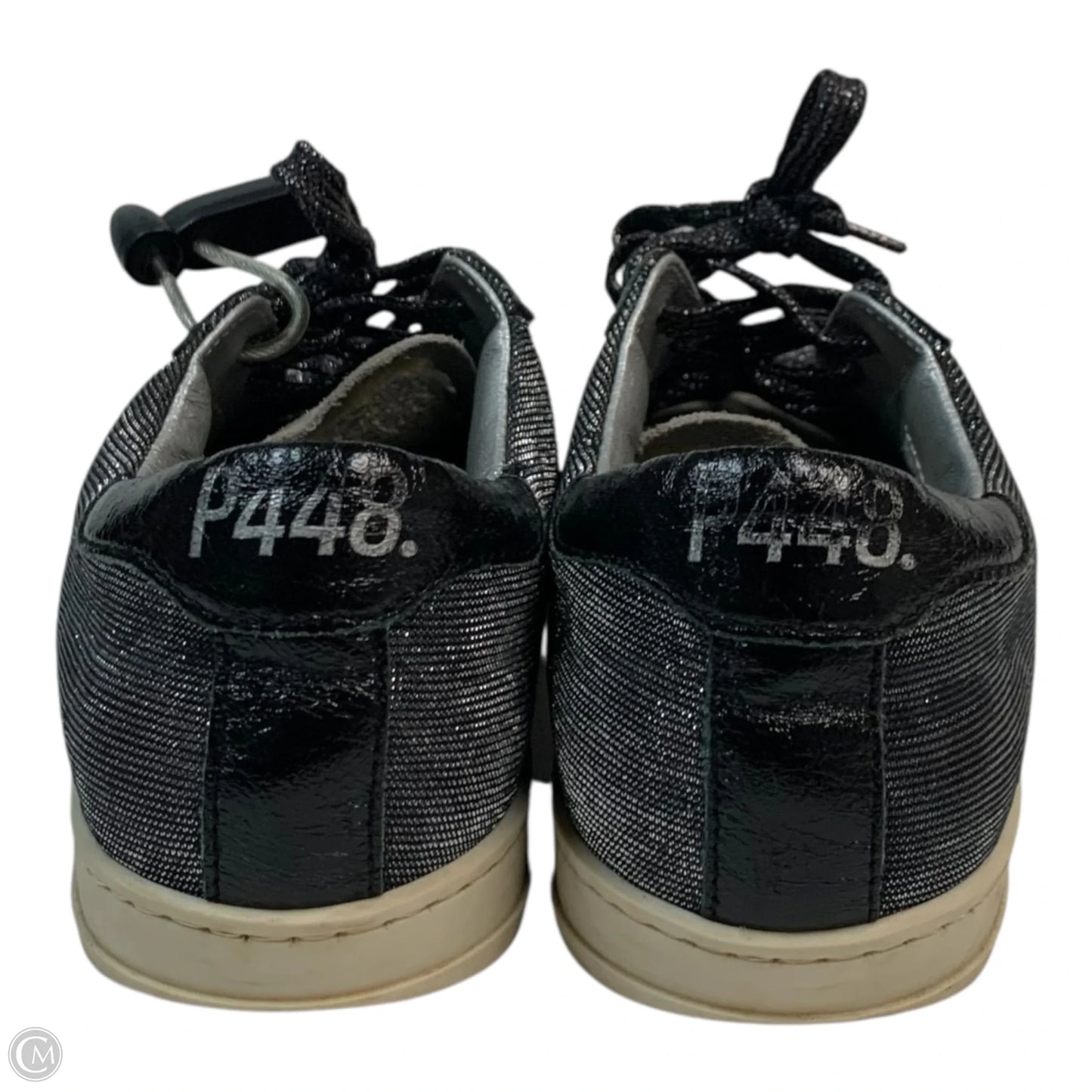 Shoes Sneakers By P448 In Black & Silver, Size: 6