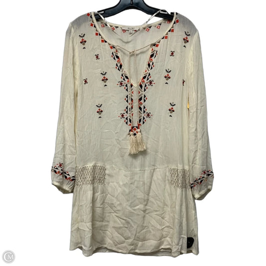 Tunic Long Sleeve By Miss Me In Cream, Size: S