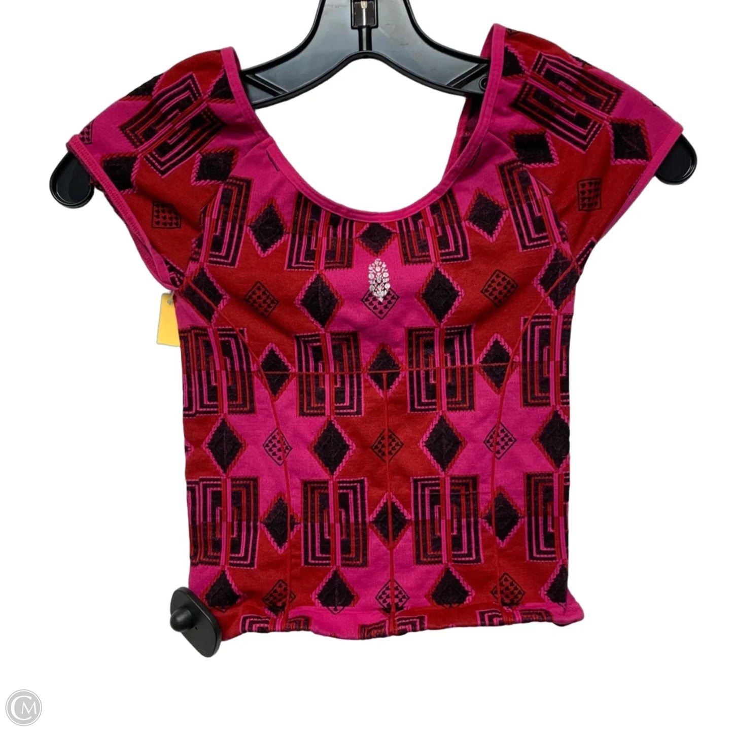 Top Short Sleeve By Free People In Pink & Red, Size: Xs