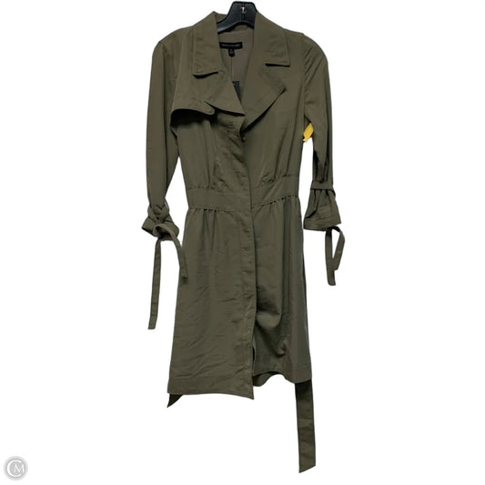 Coat Trench Coat By Banana Republic In Green, Size: Xs
