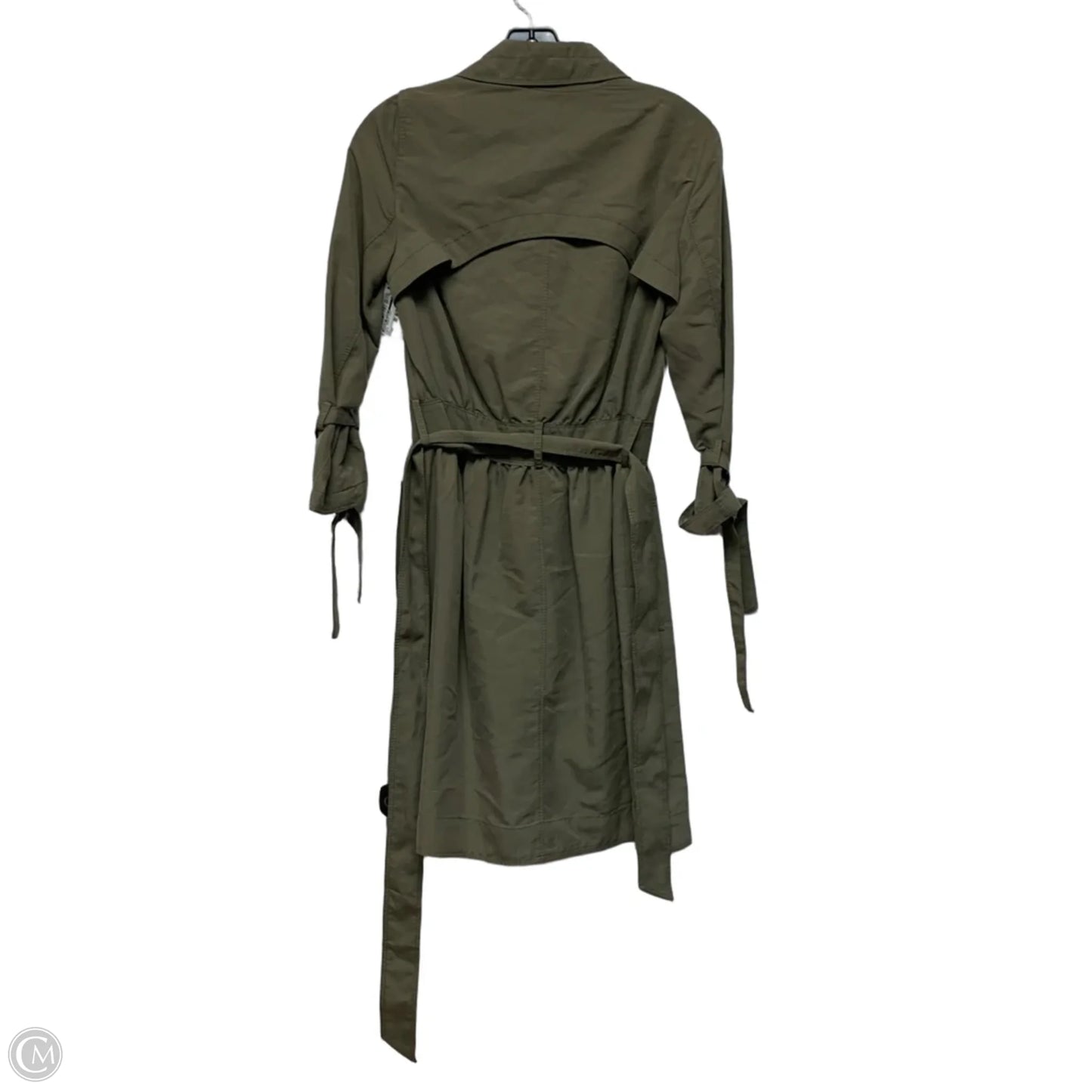 Coat Trench Coat By Banana Republic In Green, Size: Xs