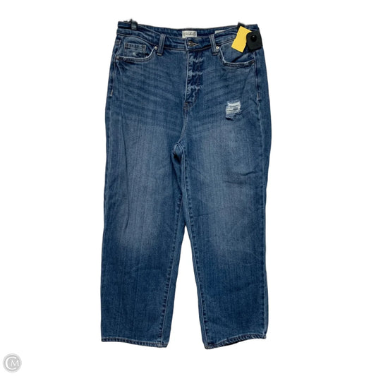 Jeans Cropped By Wonderly In Blue Denim, Size: 10