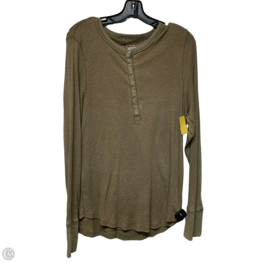 Top Long Sleeve By Aerie In Green, Size: 1x